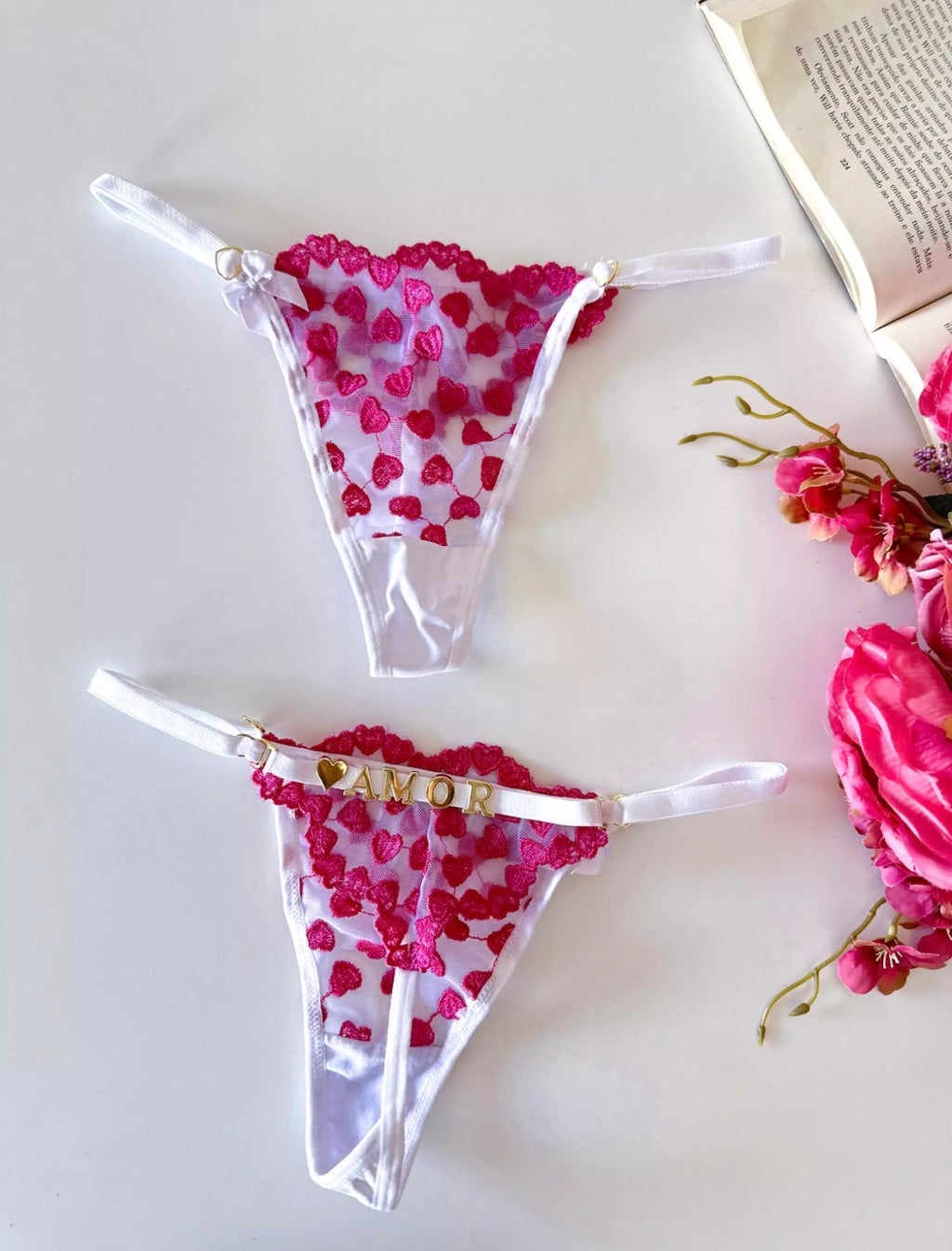 Calcinha para Personalizar Tule Coração ✨