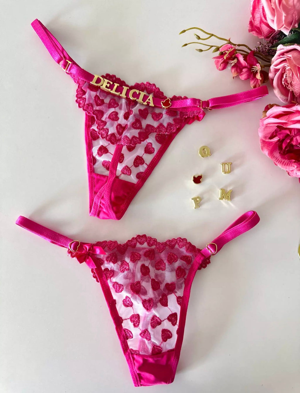 Calcinha para Personalizar Tule Coração ✨