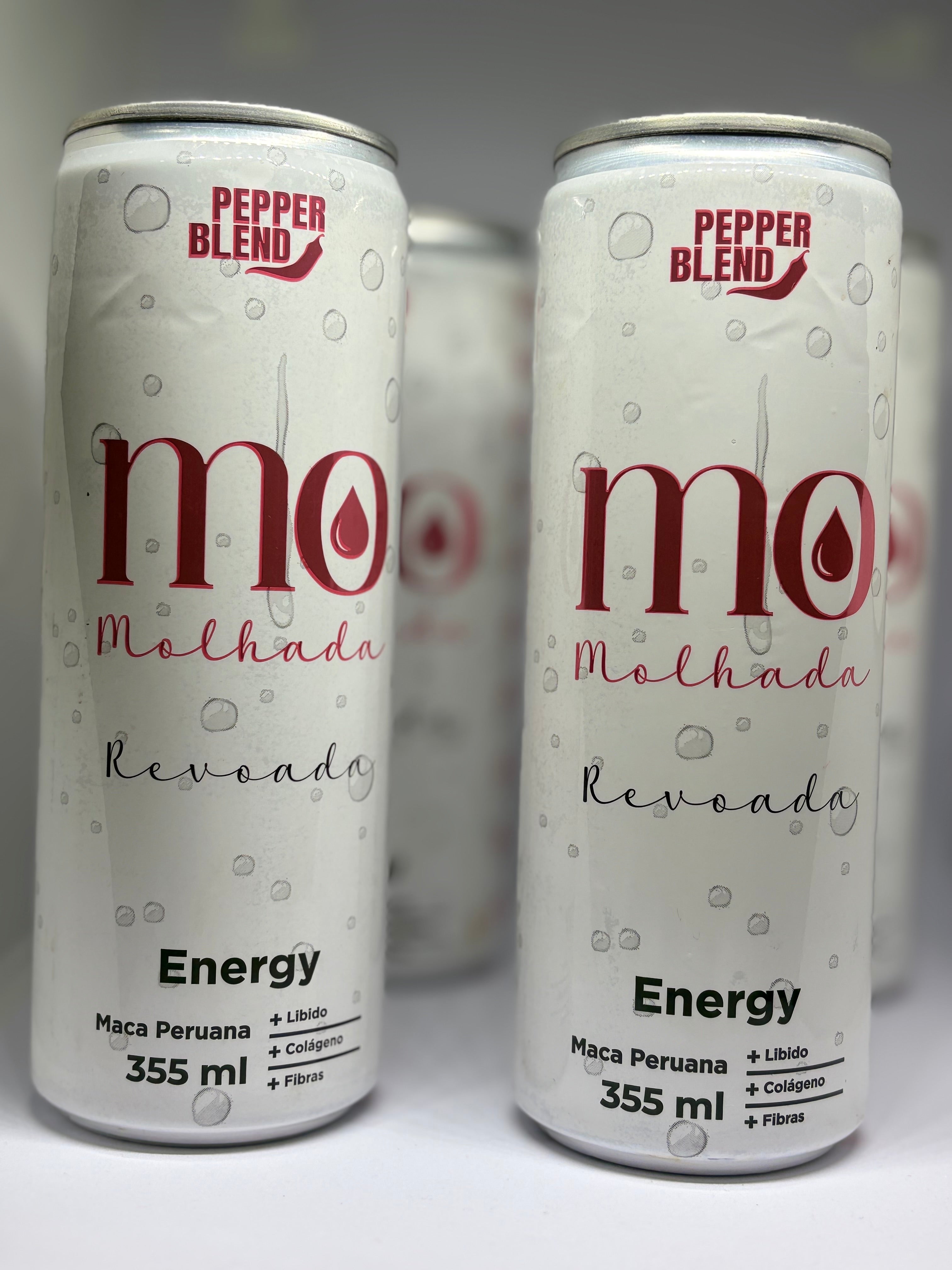 ENERGÉTICO ESTIMULANTE REVOADA COM MACA PERUANA LINHA MO MOLHADA 355ML PEPPER BLEND