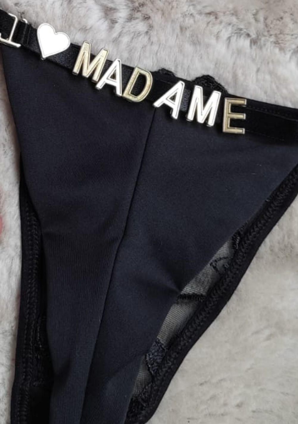 Calcinha renda floral personalizada